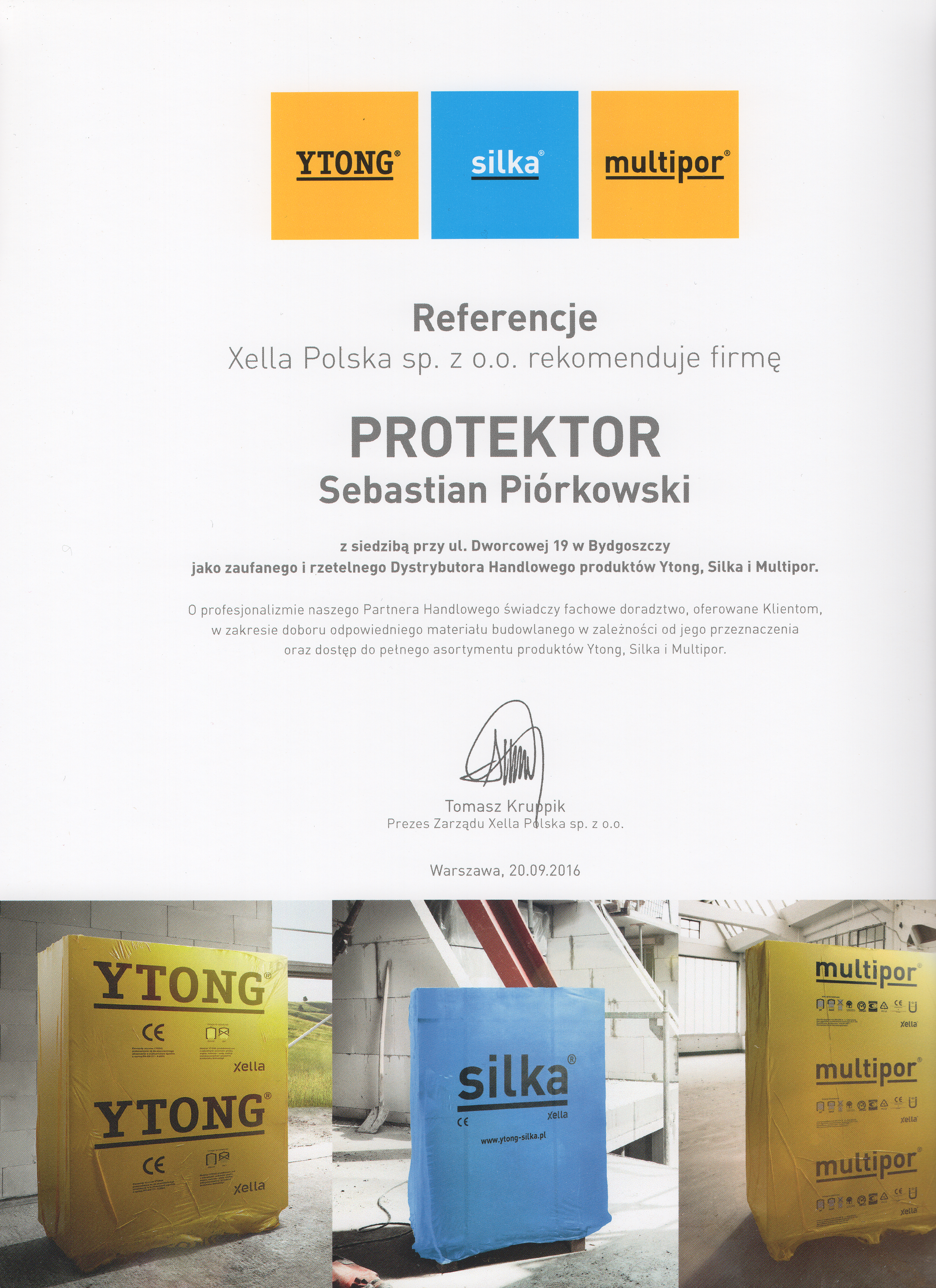 Certyfikat Ytong